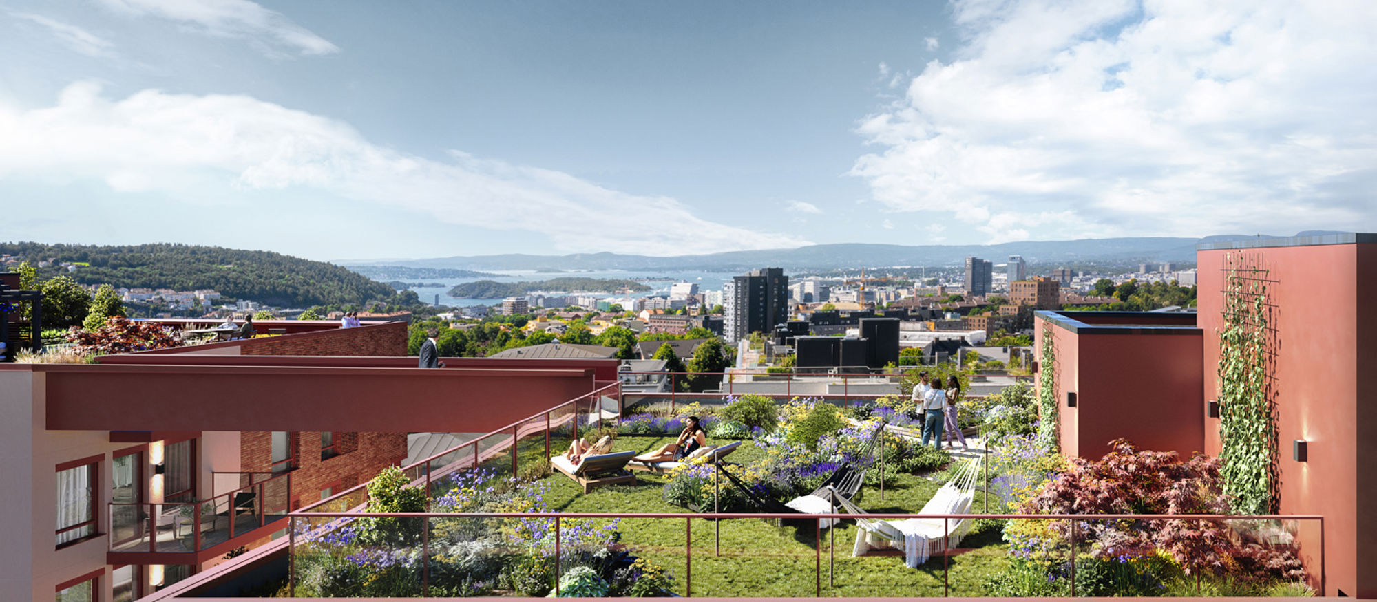 Grønvollkvartalet takterrasse hus B